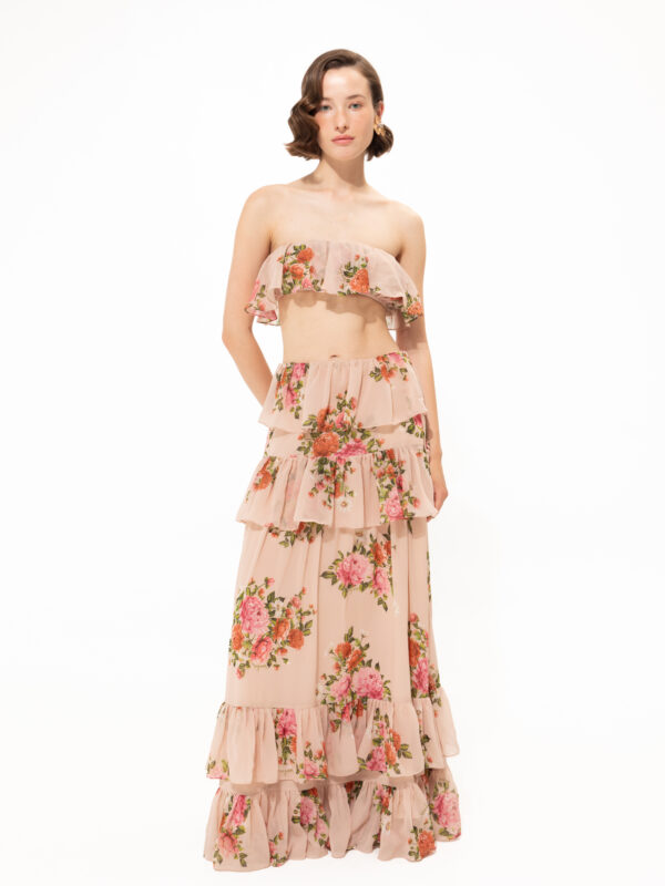 Pink Romance Ruffled Skirt