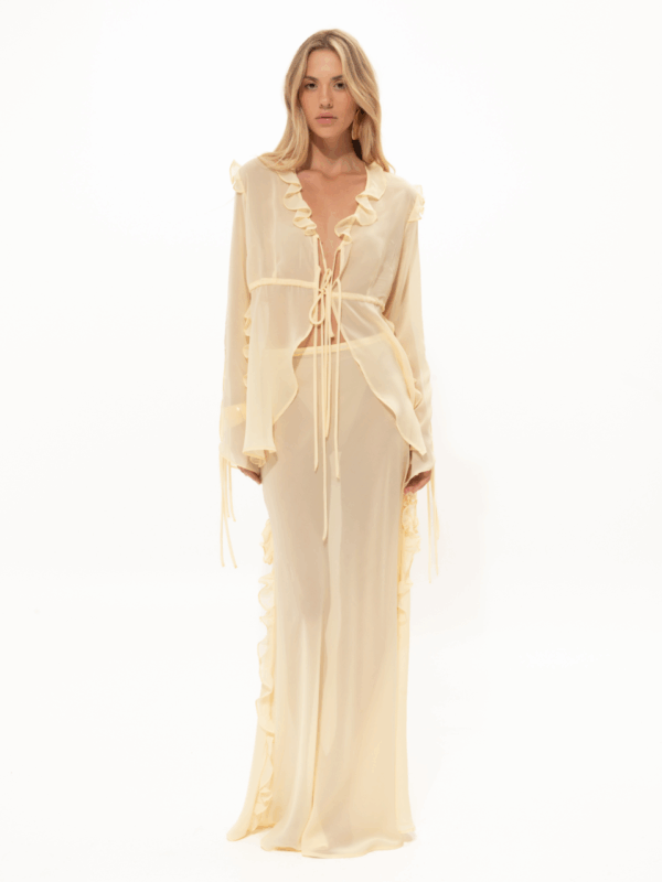 Chamomile Yellow Sheer Skirt