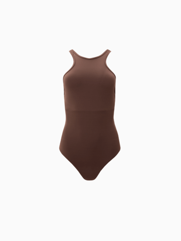 Brown One Piece Swimsuit
