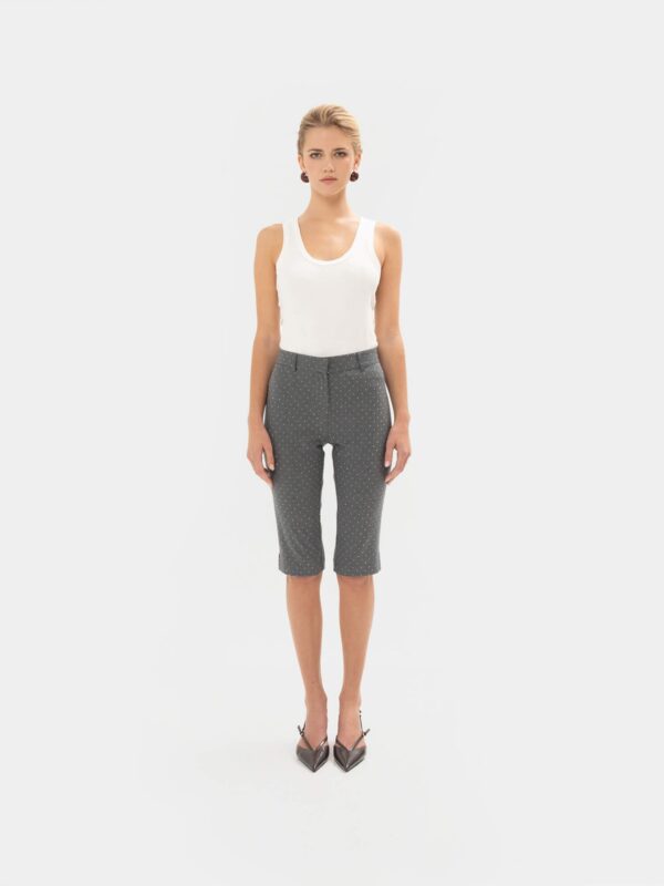 Grey Sparkle Capri