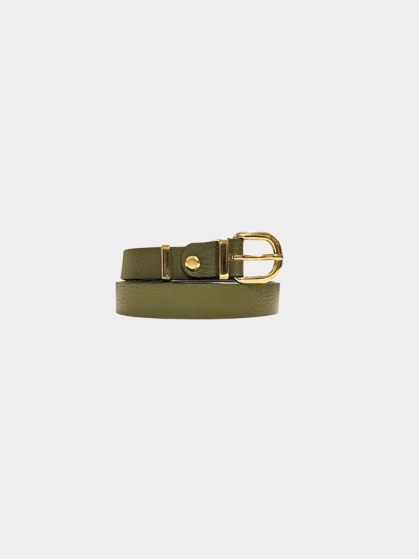 Olive Thin Belt