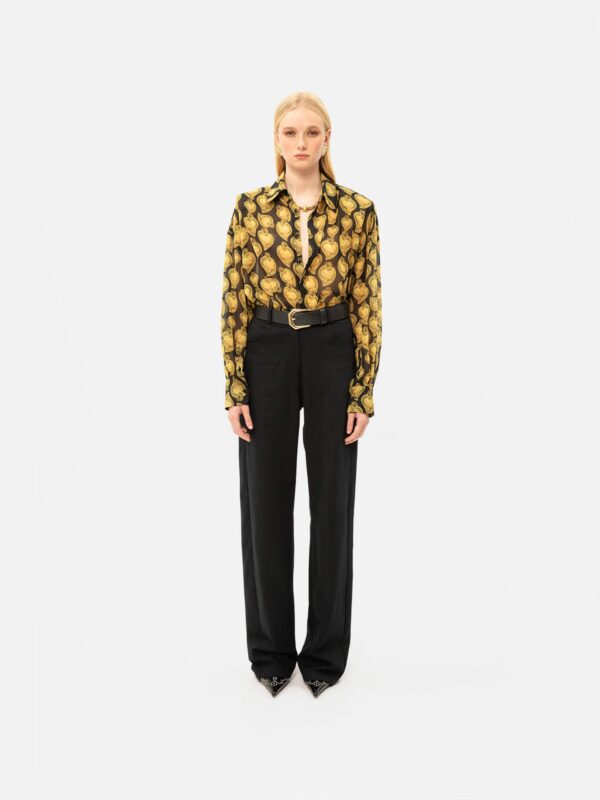 Black Straight Line Jeans