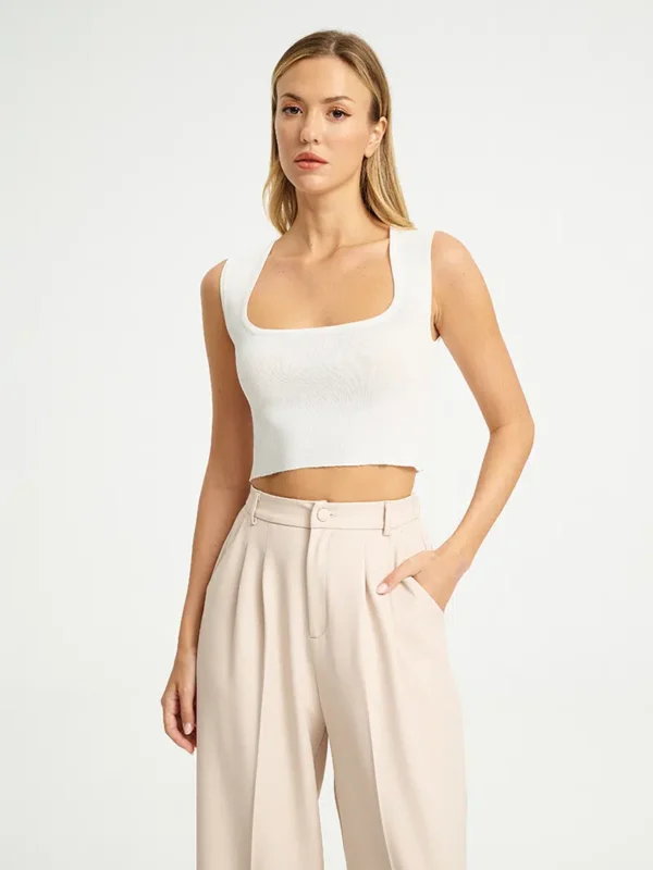 Limbo Knit Top White