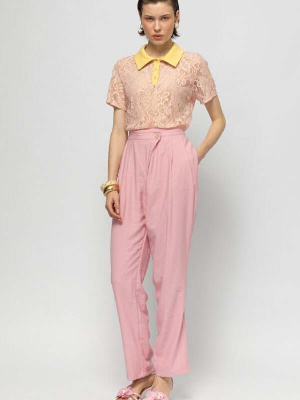 Curacao Pink Lace Polo