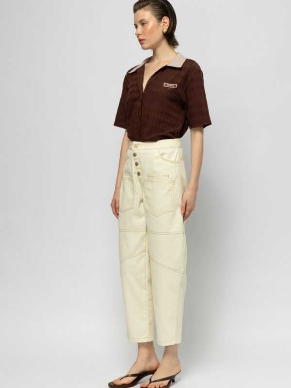 Rossini Ivory Denim Pants
