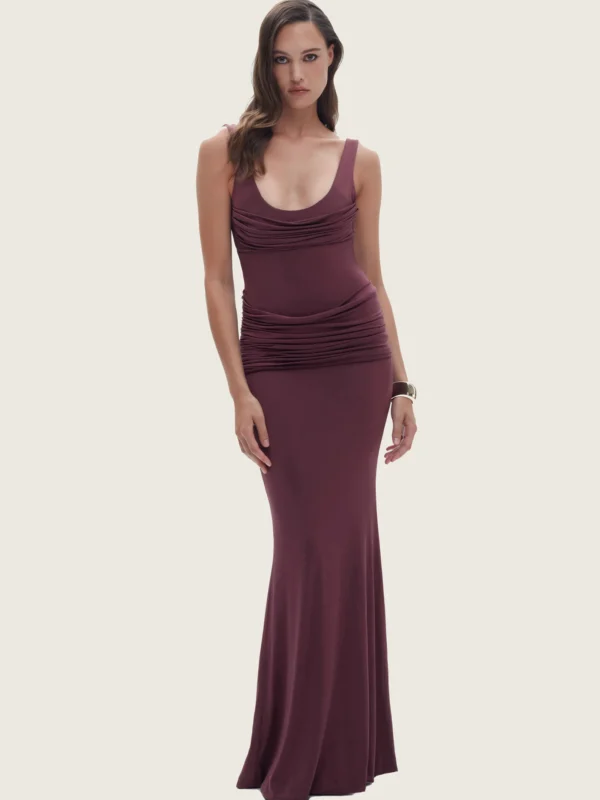 Fedina Aubergine Dress