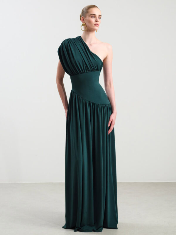 Solar Dark Green Dress