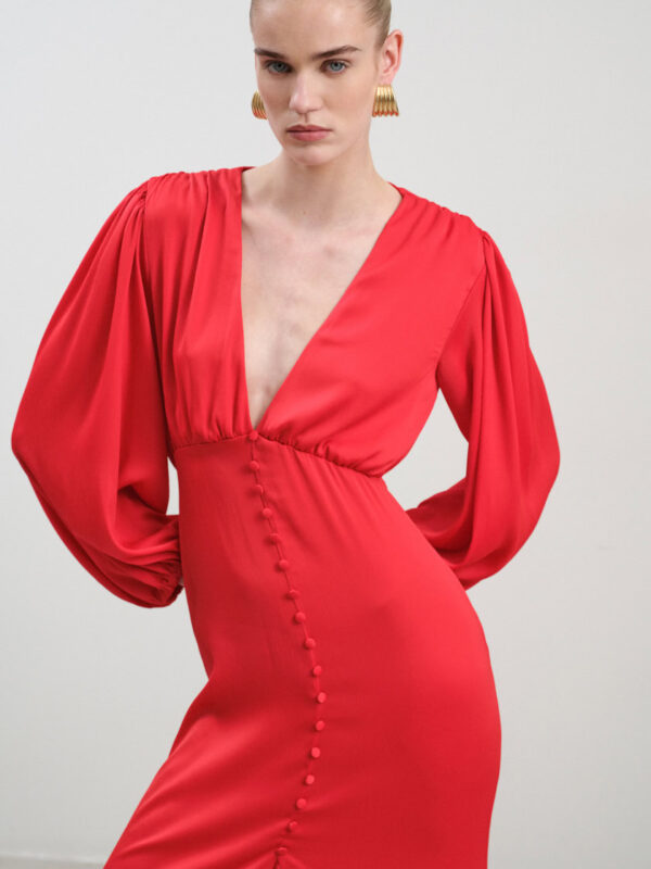 Isla Navy Red Passion Dress